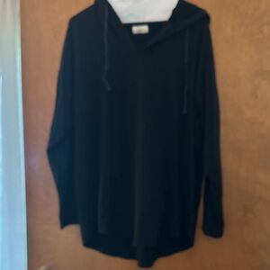 LOFT Black Hoodie Sweatshirt